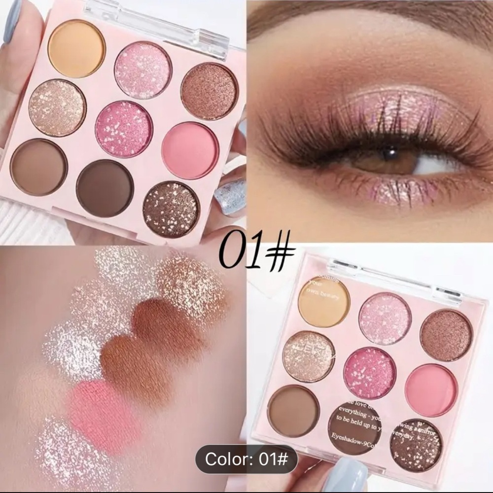 Makeup Palette with Pink and Brown Shades